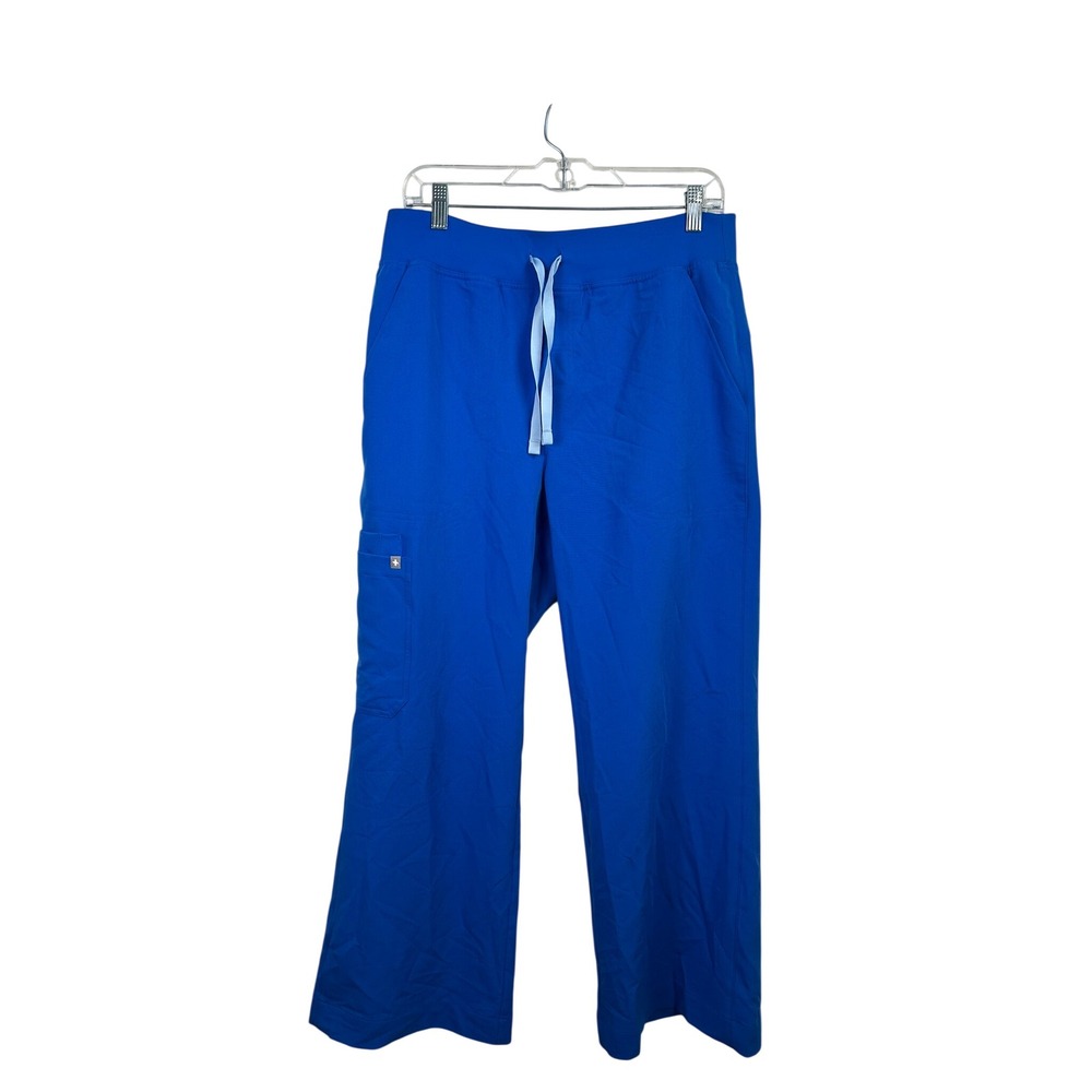FIGS Isabel Wide Leg Scrub Pant Women LP Royal Blue NEW High Waisted 1003117P